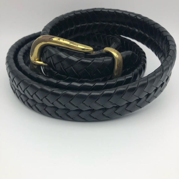 Coach Other - COACH Black Leather Braided Belt Size 42 inches XL